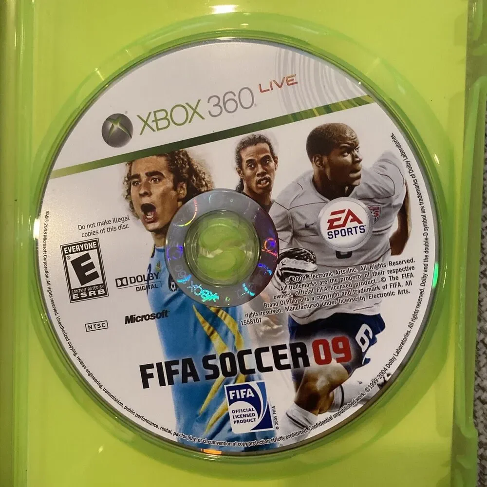 FIFA Soccer 09 (Microsoft Xbox 360, 2008) With Manual